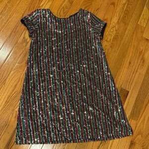 Art Class Sparkling Multicolor Striped Dress